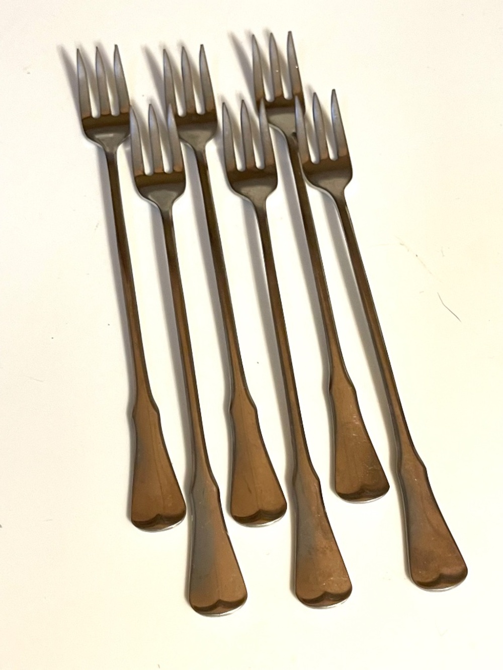 Oneida Community PATRICK HENRY Stainless Cocktail Seafood Forks Appetizer (6)